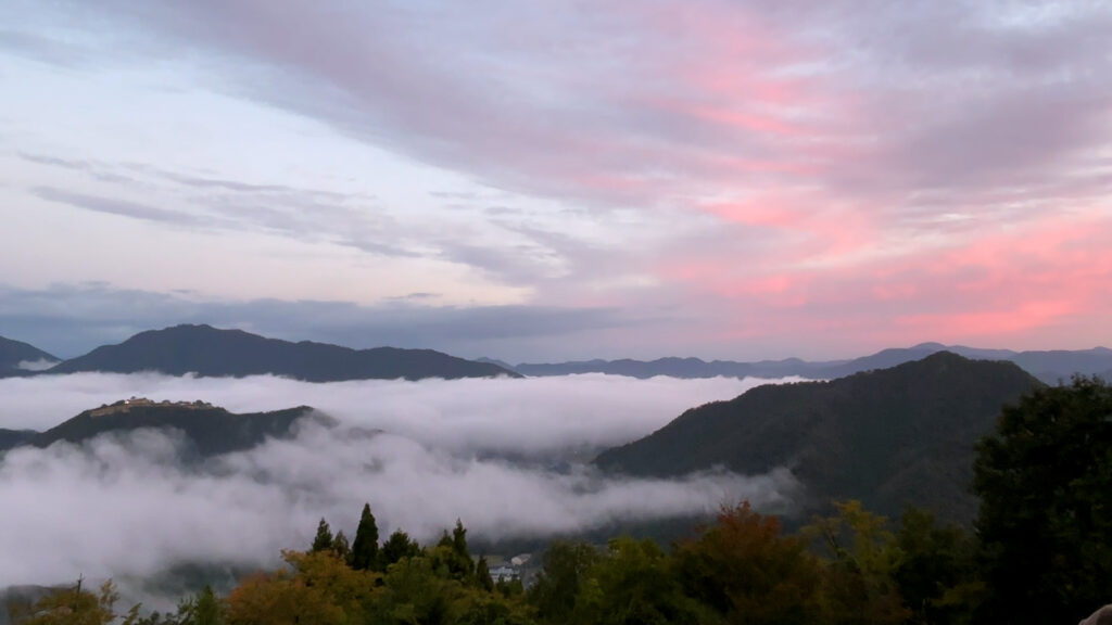 立雲峡・朝日